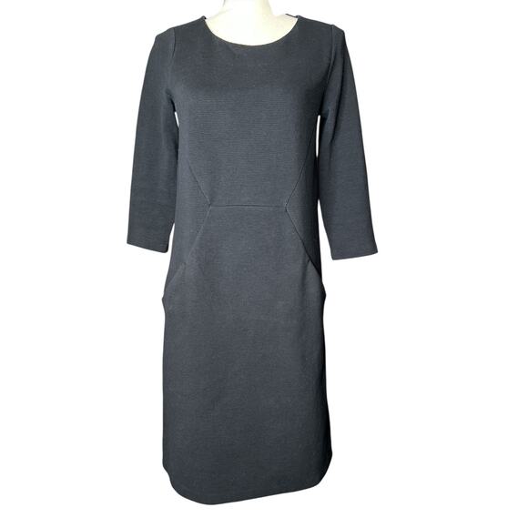 Boden Sheath Dress in Black with Angled Side Pockets Size 4L - Picture 1 of 6